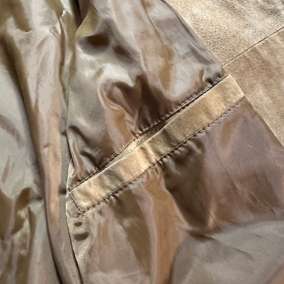 Moda Internstional Tan Suede Jacket Size M - Picture 4 of 5